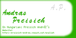 andras preisich business card